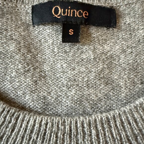 NWOT - QUINCE MONGOLIAN CASHMERE T - HEATHER GRAY - Picture 4 of 6